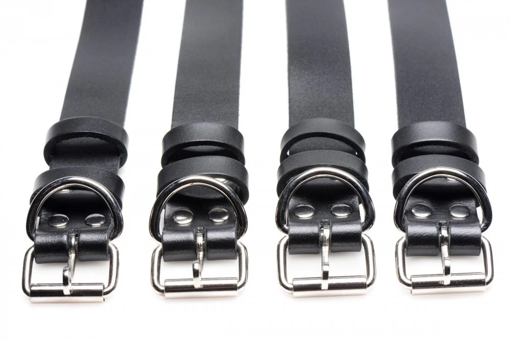 4 Pack Leather Locking Bondage Straps - Image 7