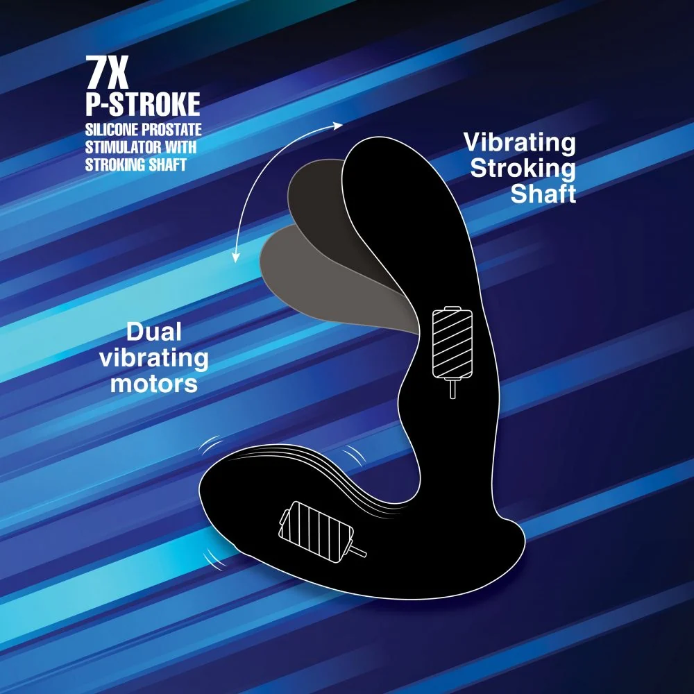 7X P-Stroke Silicone Prostate Stimulator with Stroking Shaft - Image 5